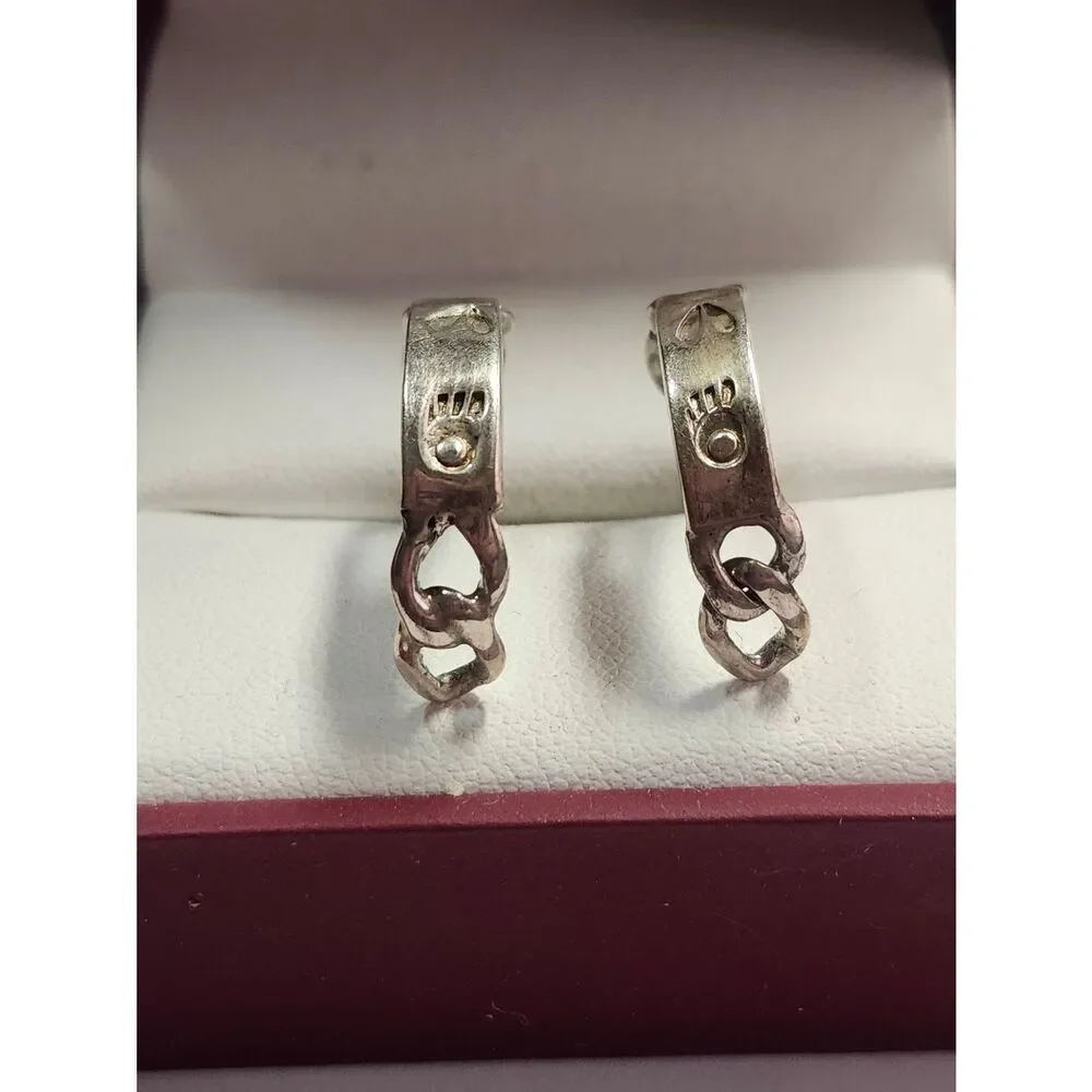 Sterling Silver Half Hoop Earrings